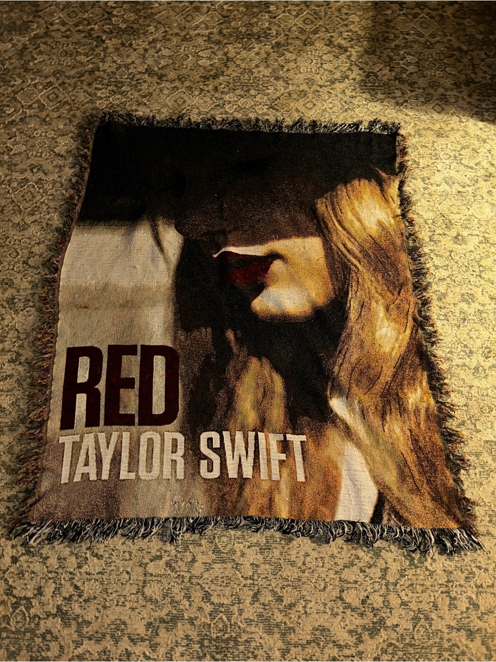 Taylor Swift Red Album Image Woven Throw